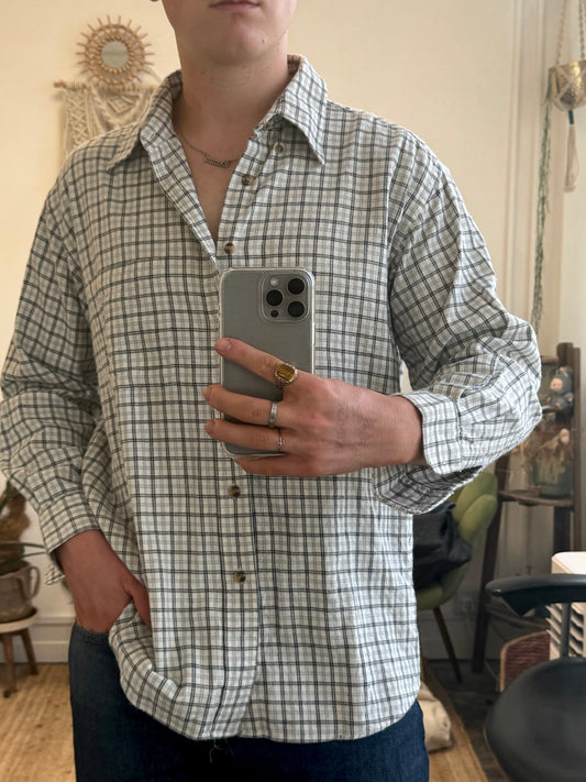 LIGHT GREY FLANNEL SHIRT