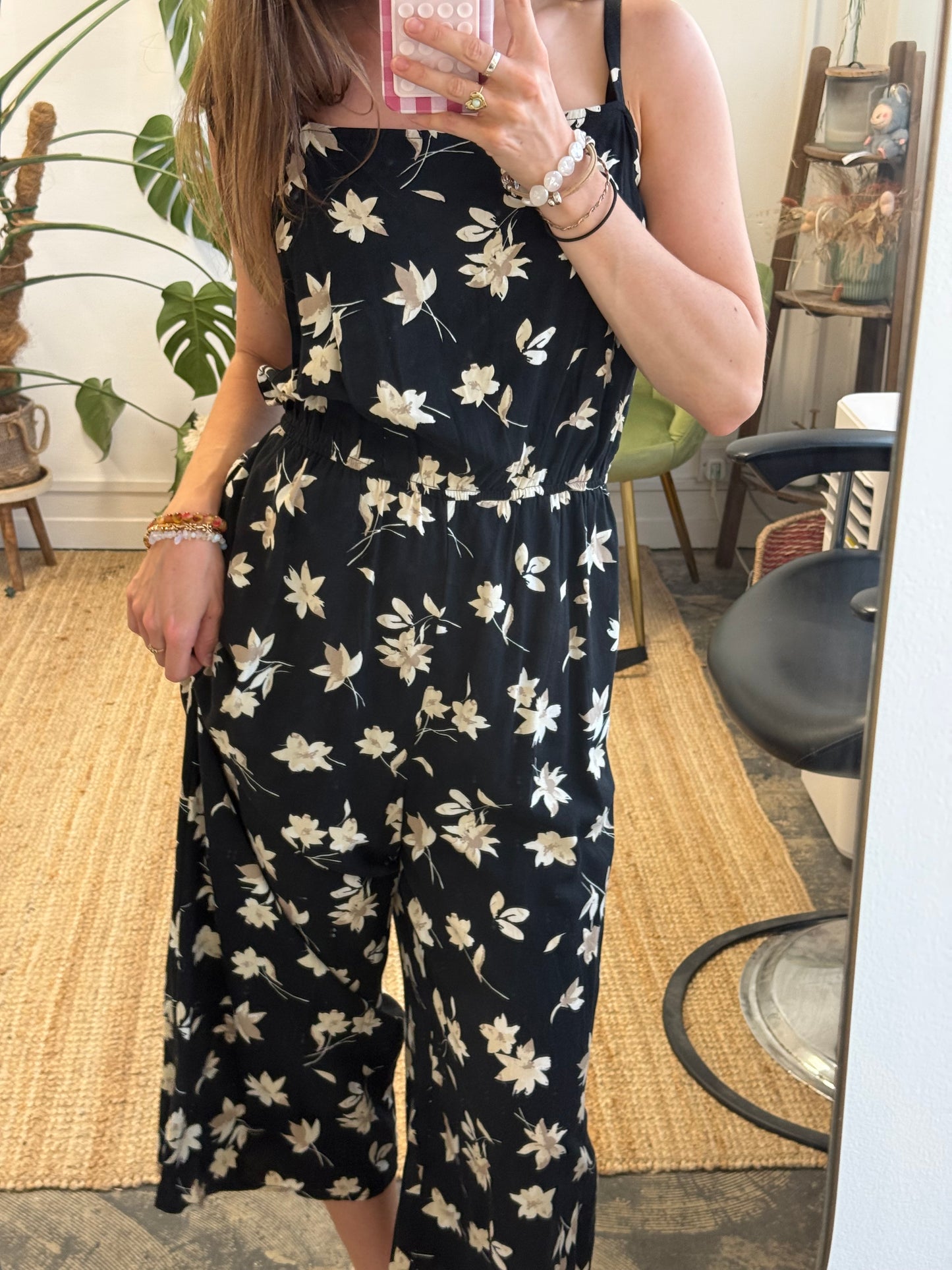 GAP FLORAL STRETCHY JUMPSUIT