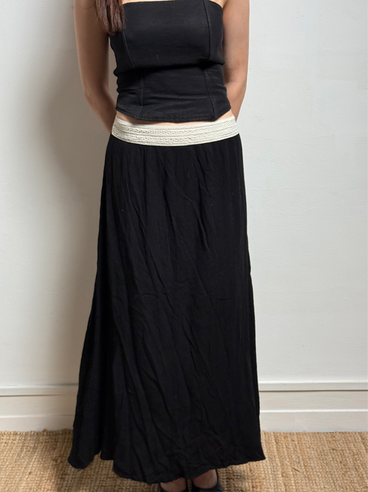 FLOATY MAXI SKIRT W WAISTBAND