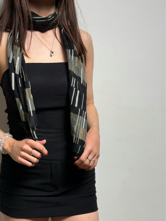 SHEER 90s PATTERN SCARF / TOP