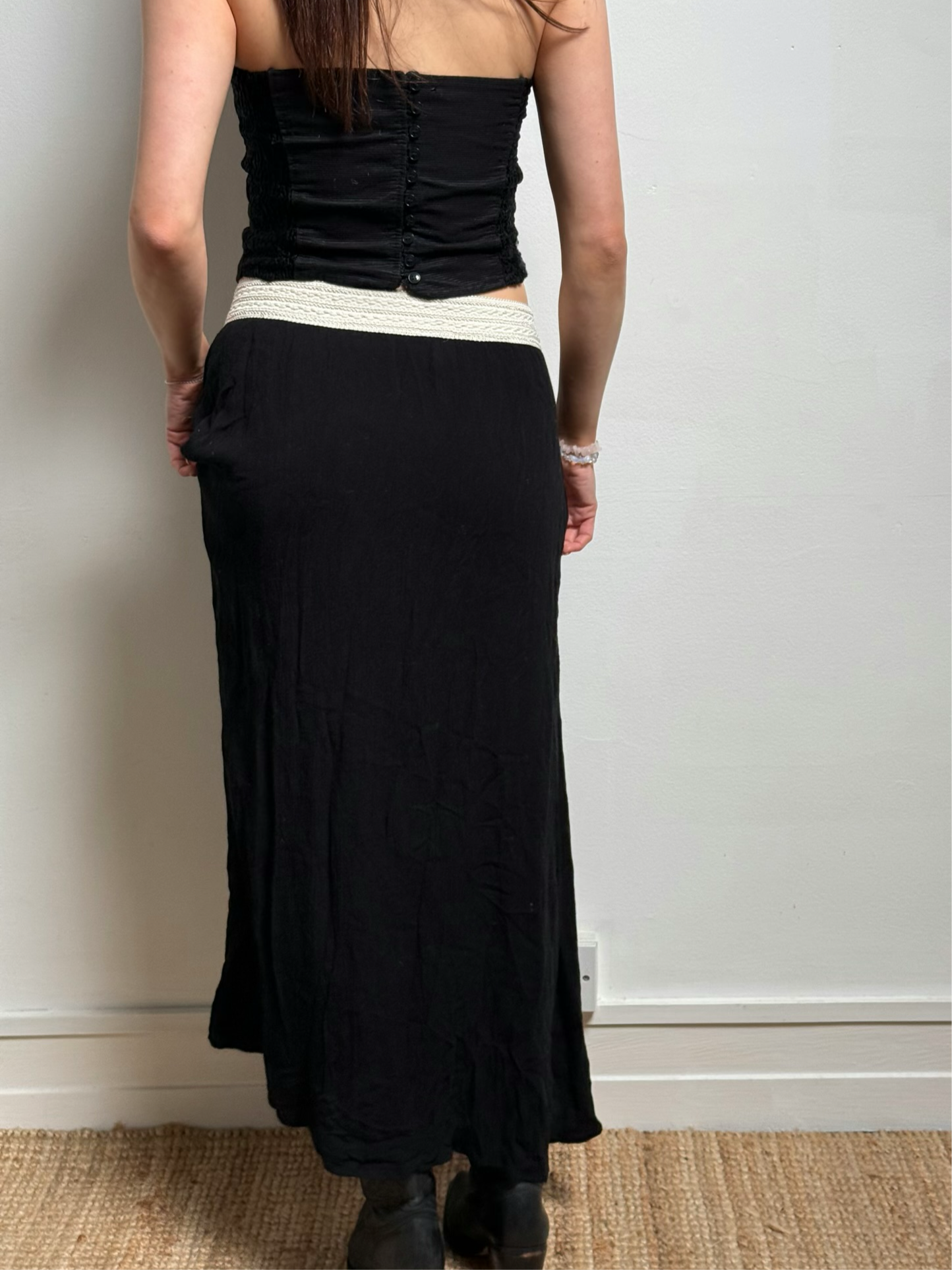 FLOATY MAXI SKIRT W WAISTBAND